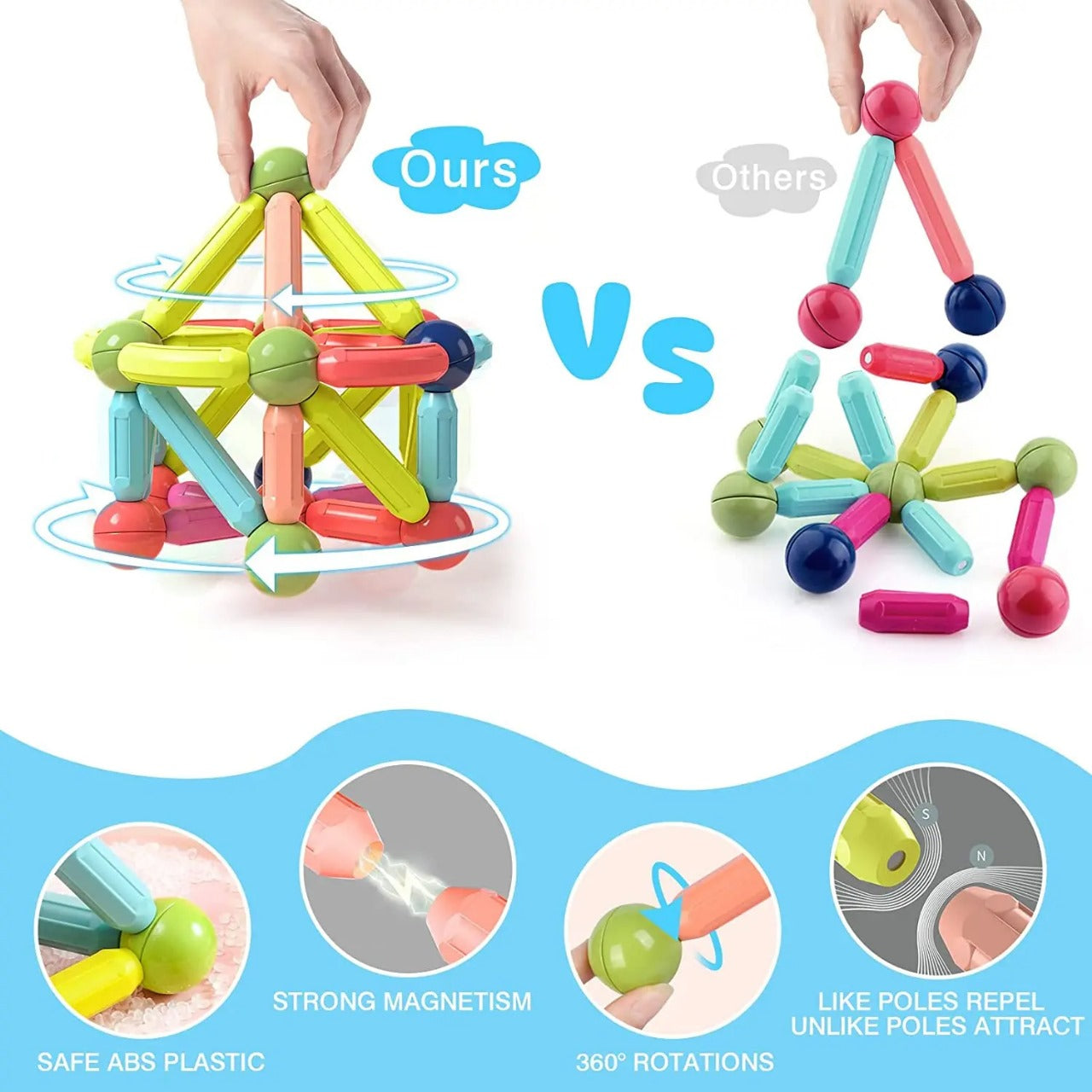 Kids Magnetic Blocks 25 pcs