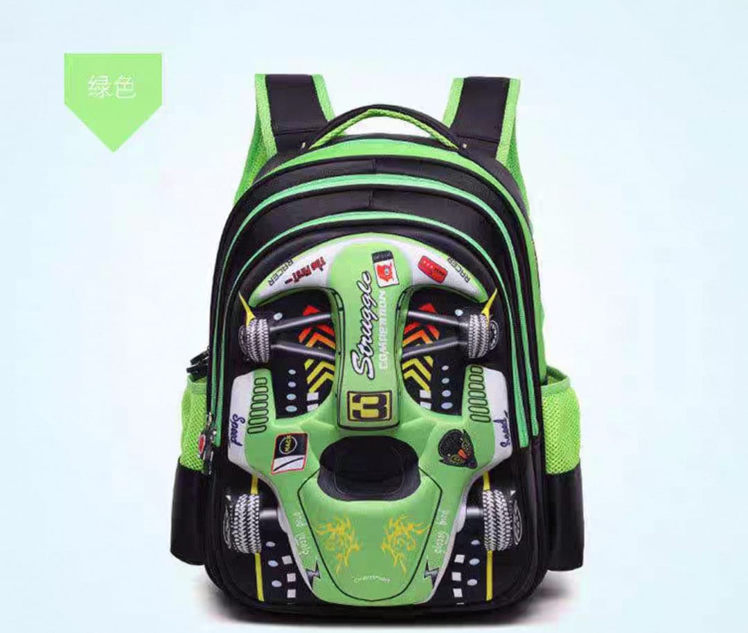 New Car Design Primary School Backpack for Boys | Durable Children's Student Bag