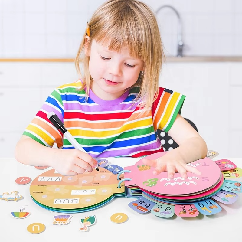 My Busy Book – Interactive Learning Kit with Magnetic Letters & Shapes Activity Pages